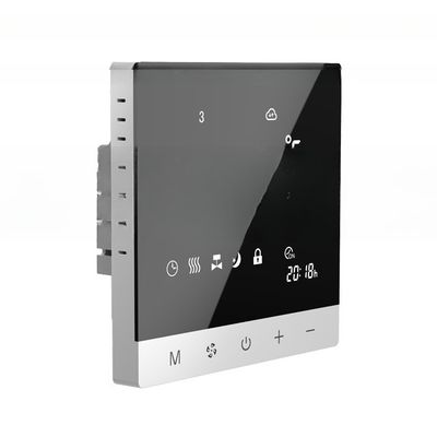 RS485 Modbus AI Голосовой сенсорный экран Термостат для фанатной катушки 86mm*86mm*10.5mm